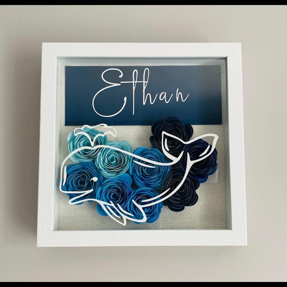 Baby Shark Roses Shadow Box